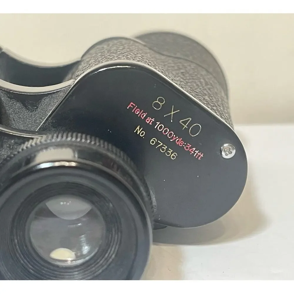 Mayflower Black Coated Optics Binoculars 8x40 Model # 67336 Wide Angle USED